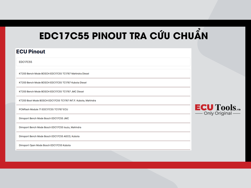 EDC17C55 Pinout Tra Cuu Chuan